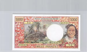 Tahiti Papeete 1000 FRANCS ND (1977) T.2 N° 04346900 Pick 27b Nuovo / UNC - Picture 1 of 2