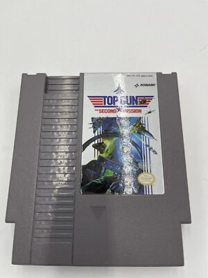 NES Top Gun The Second Mission Nintendo 1985 Japan Konami Video Game Tested Work - Image 1 of 2