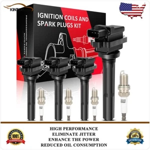 Ignition Coils & Iridium Spark Plugs For Suzuki Grand Vitara 1999-2005 V6 2.5L - Picture 1 of 19