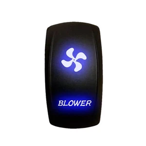 LED 12V Illuminated Rocker Switch Blower UTV RZR TURBO Maverick X3 YXZ1000R Blue - Picture 1 of 9