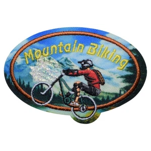 Mountainbike Aufnäher - Reitwege, Abfahrt, MTB Abzeichen 2-5/8" (Aufbügeln) - Bild 1 von 1