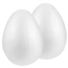 2 Pcs Kids Drawing Easter White Foam Eggs Shapes Crafts