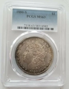 1880 S Morgan Silver Dollar PCGS MS-63 - San Francisco Mint - Picture 1 of 4