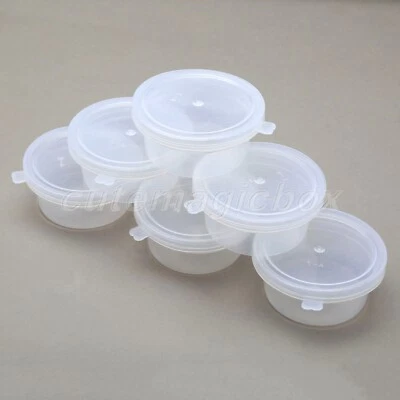 5/10/25pcs Container Box Case Round Clear Plastic Portable Coin Screw Storage - Image 1 of 4