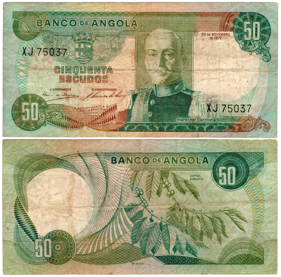 Angola 50 Escudos P#100 (1972) Banco de Angola Fine - Image 1 of 1