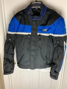 TOUR MASTER JETT PADDED MEN BIKER JACKET BLUE/BLK SIZE MD42 PHOSLITE RAINGUARD - Bild 1 von 11