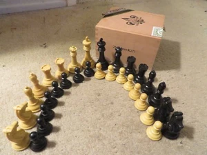 Juego de ajedrez vintage Allan Troy - DRUEKE #36 peso mixto, ¡con caja "Fleur de Lys"! 3D - Imagen 1 de 7