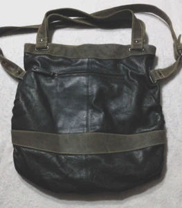 Borsa a tracolla Latico bicolore in pelle marrone e nera chiusura magnetica - Foto 1 di 8