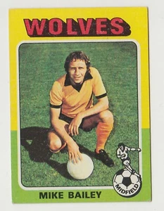Topps Football Red & Grey Back 1975 #146 Mike Bailey Wolverhampton Wanderers VG - Bild 1 von 2
