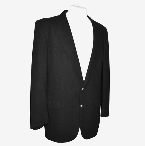 Blazer Burberry vintage cappotto sportivo giacca tacca risvolto 100% lana nero 2 bottoni