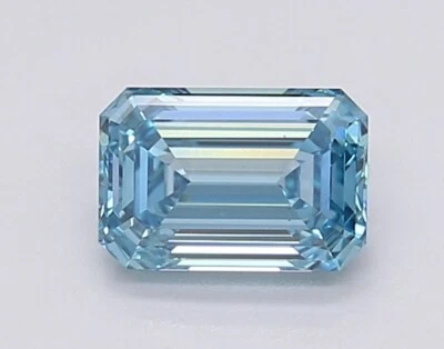 EMERALD 2.10 Ct Fancy Vivid Blue VS1 Clarity IGI Certified Lab Grown CVD Diamond - Image 1 of 4
