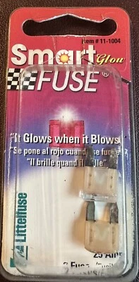 Littelfuse 11-1004 ATO SmartGlow 12 Volt DC 25 Amp Fuse ATO ATC White Pack of 2 - Image 1 of 3