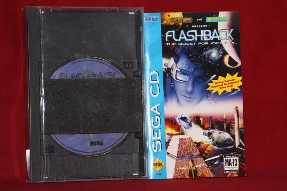 Flashback: The Quest For Identity (Sega CD, 1994) Authentic Game, CIB Complete - Image 1 of 4