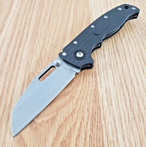 Demko AD 20.5 Folding Knife 3" AUS-10A Steel Blade Black Textured Grivory Handle - Picture 1 of 9