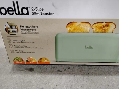 bella 2 Slice Slim Toaster Fits-anywhere™ Kitchenware 6 Setting Shade Control... - Image 1 of 4