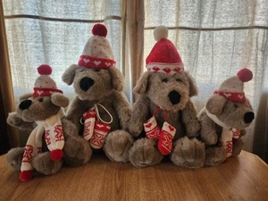 Vintage Target Puppy Dog Kris Mutt Plush Stuffed Animals - 2 Large & 2 Small - Picture 1 of 16