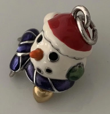 Brighton Muñeco de Nieve Santa, Dije de Cerámica, Firmado Foto 1 de 4