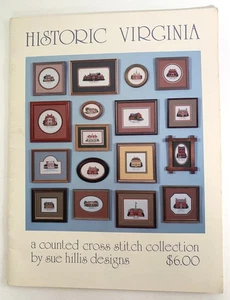 HISTORIC VIRGINIA Counted Cross Stitch Pattern Leaflet by Sue Hillis Landmarks - Picture 1 of 2