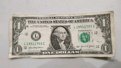 1951 17, March Birthday/Anniversary Note $1 One Dollar Bill Fancy Serial Number - Image 1 of 2