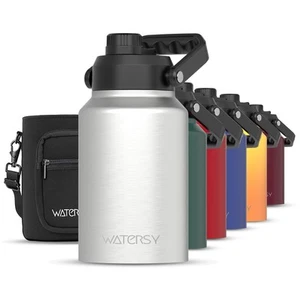 Half Gallon Water Bottle Insulated(Cold for 48 Hrs),BPA Free&Leak Proof,64oz ... - Picture 1 of 8