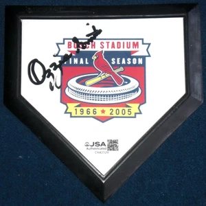 OZZIE SMITH SIGNED ST. LOUIS CARDINALS SCHUTT POCKET HOME PLATE - J.S.A. Cert. - Picture 1 of 7
