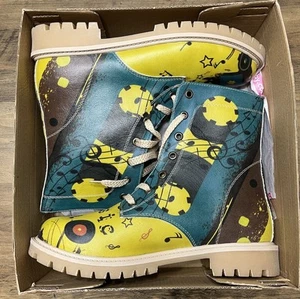 Goby Women's Multi-Colored Music Combat Boots Size 40 EU/ 9 US - Picture 1 of 11
