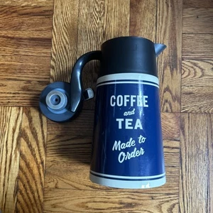 Kate Spade ALL IN GOOD TASTE NAVY Coffee TeaPot Beverage Thermal Carafe RARE - Picture 1 of 7