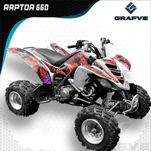 Yamaha Raptor 660 Kit Gráficos Calcomanías Pegatinas Atv Quad YFM660R Personalizado  - Imagen 1 de 2