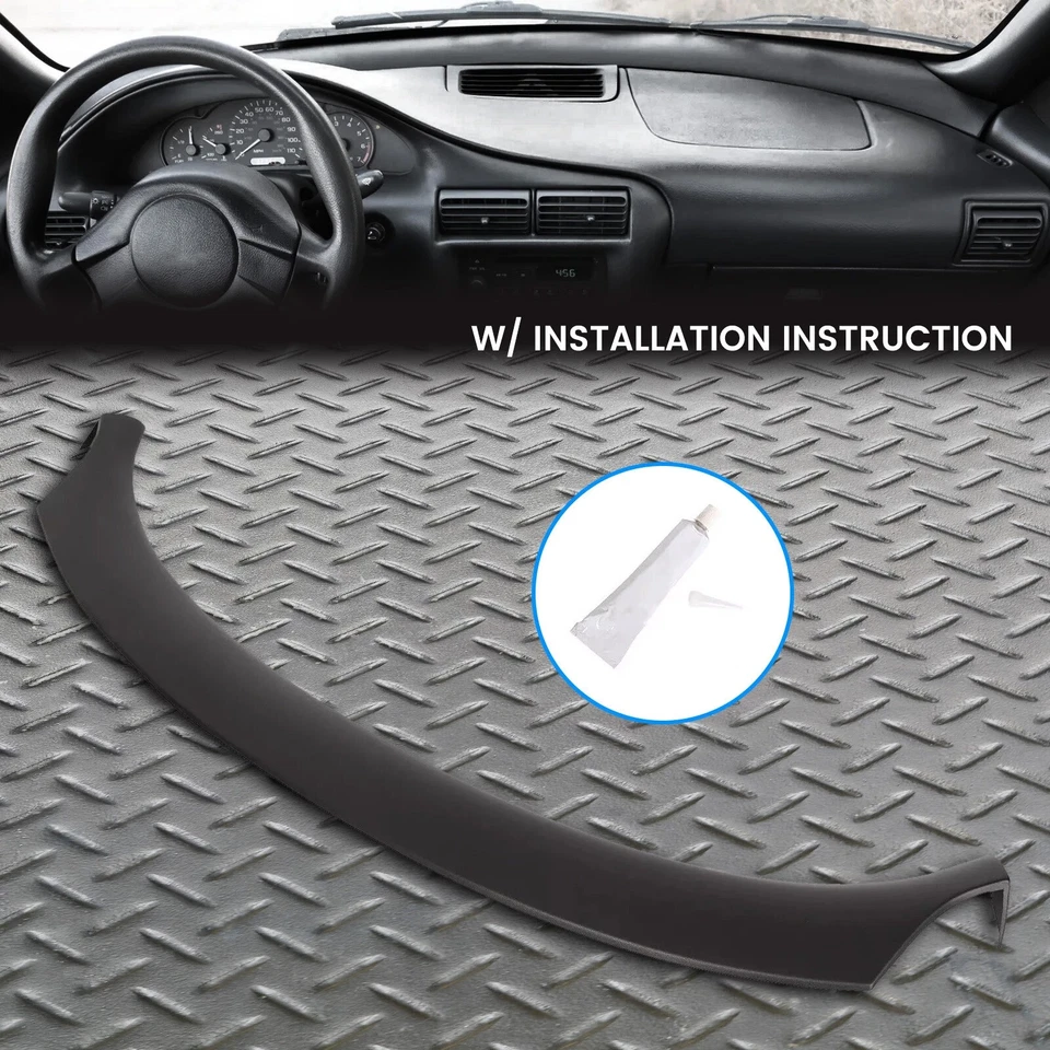 For 1995-2005 Chevy Cavalier Dash Dashboard Cap Cover Overlay Black Molded Foto 1 de 4
