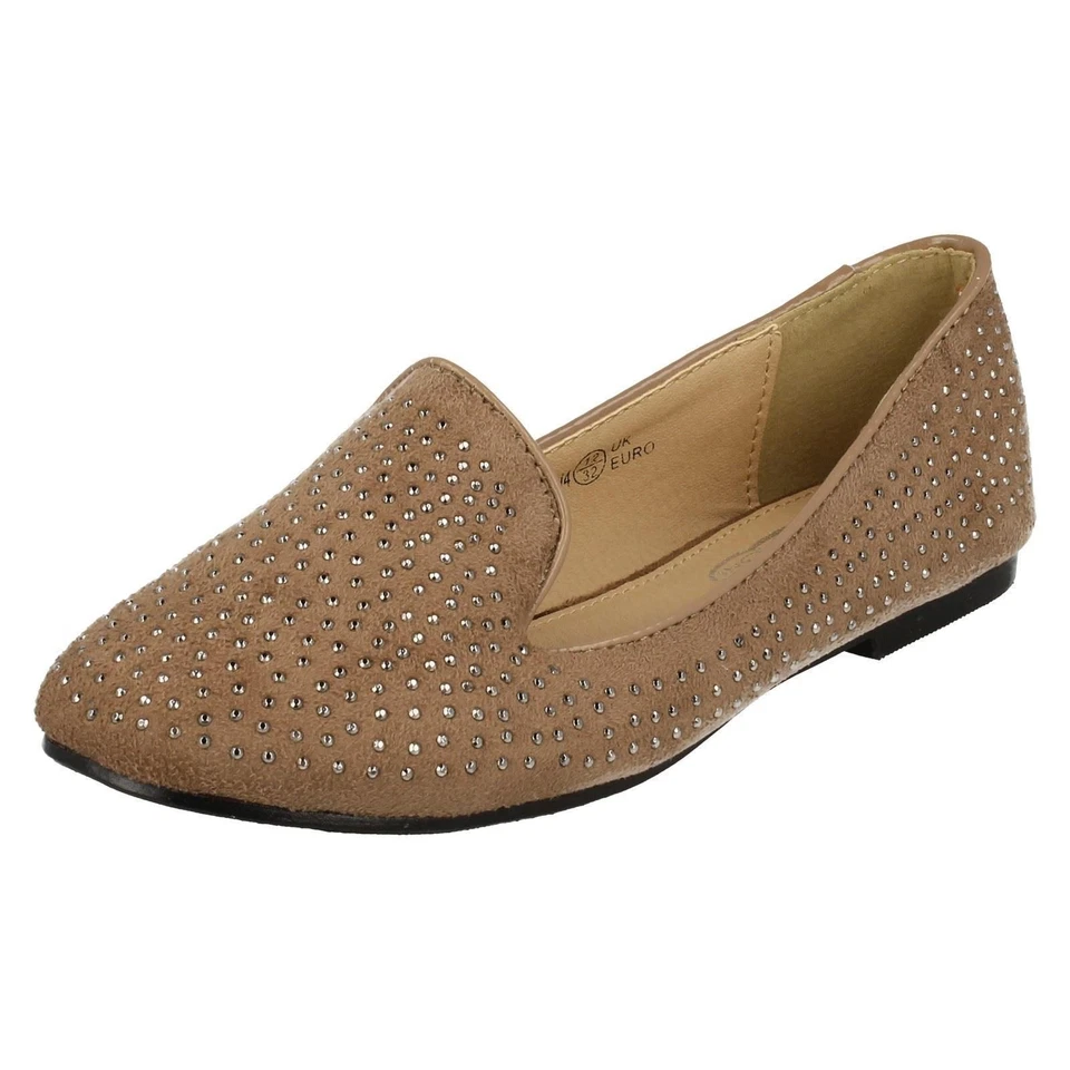 Spot On Niña con Tachuelas Mocasines Planos - Imagen 1 de 1