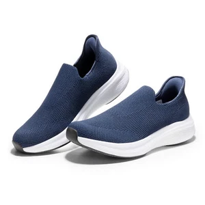 Men's Grey Hands Free Slip-on Loafers Walking Shoes Breathable Casual Sneakers - Picture 1 of 29