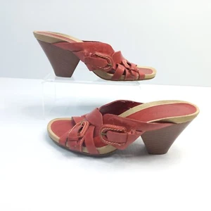 Clarks Sandalen UK 5,5 rot Leder High Heel Sommer Urlaub Boho  - Bild 1 von 8