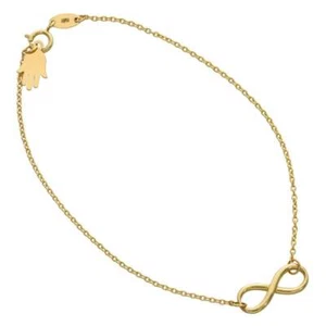 Infinity-Armband Damen 9 kt Gelbgold - 7,5 Zoll - Bild 1 von 5