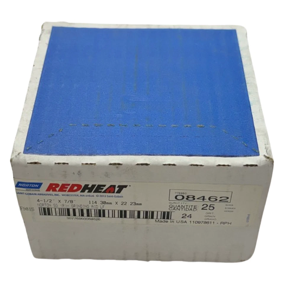 Norton RED HEAT 4-1/2" x 7/8" Fiber Disc 24 Grit Ceramic Alumina 25 Pack - Image 1 of 1