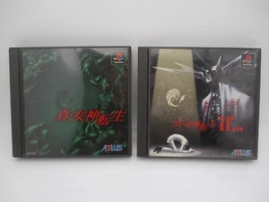 PS1 Shin Megami Tensei w/ Card & Shin Megami Tensei if ... 2Games Japan import - Picture 1 of 11