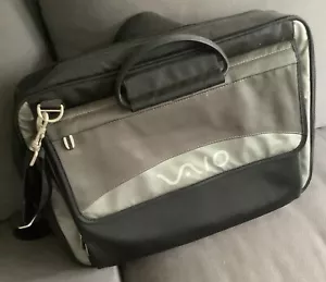Sony Vaio Laptop Case 5 Compartments Black Work Office Hold-all - Picture 1 of 6