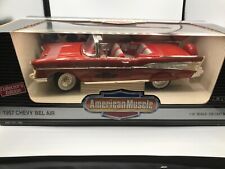 AMERICAN MUSCLE 1957 CHEVY BEL AIR Convertible Col Ed 1/18 NOS Die cast 1991 NEW