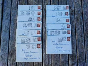 JOHANN SEVASTIAN BACH 20 PF 1962 BRIEFMARKEN 13x AUF 13 BRIEFEN INLANDSPOST BRD - Bild 1 von 2