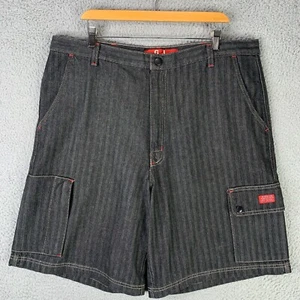 Vintage Guess Shorts Mens 40x11 Gray Baggy Jean Jorts Rap Urban Hip Hop Y2K USA - Picture 1 of 17