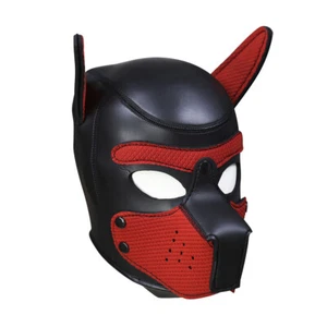 Cosplay Dog Mask Puppy Headgear Master Role Play Helmet Neck Collar - Picture 1 of 41