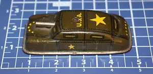Vintage Argo Tin Litho Toy US Army Military Armored Tank Car 4" Made in USA - Picture 1 of 6