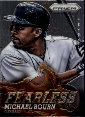 2013 Panini Prizm Michael Bourn Fearless Insert Card #13 Cleveland Indians - Image 1 of 2