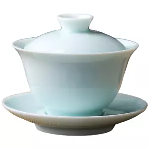 Set da tè 180 ml Jingdezhen porcellana Gaiwan Kung Fu piattino coppa coperta teen - Foto 1 di 6