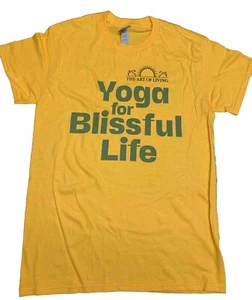Yoga For Blissful Life Womens Size Small Shirt One World Family Yellow Tee - Picture 1 of 8