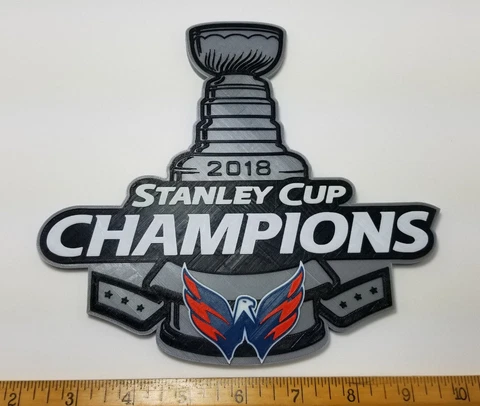 Washington Capitals 2018 Stanley Cup Champs 3D Logo - Emblem, Ornament or Magnet Cover