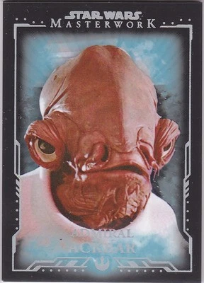 STAR WARS 2015 TOPPS MASTERWORK 24 ADMIRAL ACKBAR BLUE PARALLEL BASE CARD Est299 - Image 1 of 2