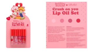 CELAVI STRAWBERRY SHORTCAKE CRUSH ON YOU 4PC LIP OIL SET - Picture 1 of 1