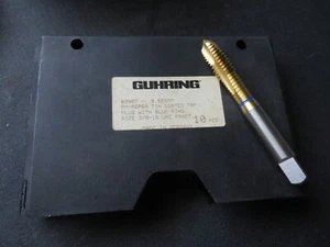 1 pcs GUHRING 3907-9.525mm 3/8"-16 UNC HSS-E TiN Coated Spiral Point Plug Tap - Picture 1 of 2