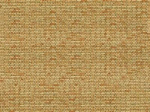 Noch 56613 3D-Kartonplatte "Klinker", gelb-bunt, 25 x 12,5 cm, H0 - Bild 1 von 1