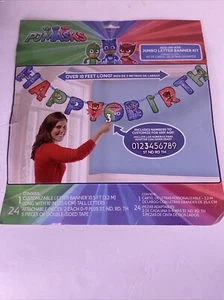 PJ Masks, Heros of the Night Birthday Banner, 10ft, Age Customizable - Picture 1 of 7